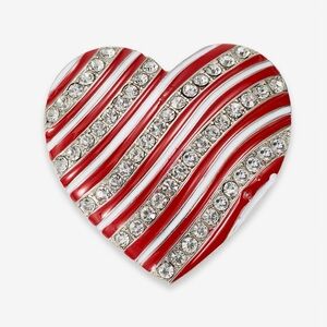 Holiday Lane Crystal Heart Pin